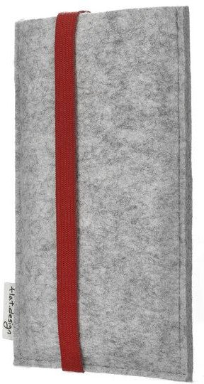flat.design Handyhülle COIMBRA für Samsung Galaxy M-Serie - 100% Wollfilz - hellgrau