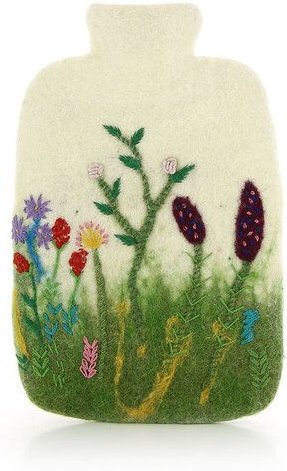 GLOBO Fair Trade Kuschelige Wärmflaschenhülle aus 100% Schurwolle