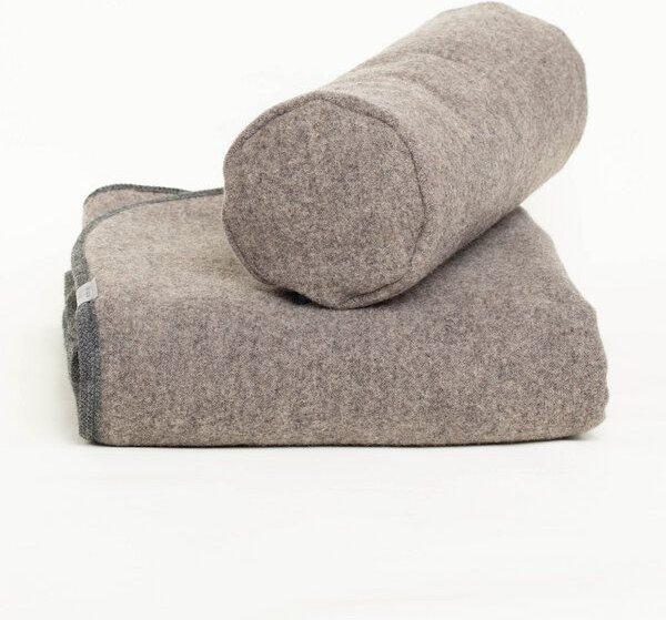 nahtur-design Nackenrolle und warme Lodendecke im Set | Kuschelset