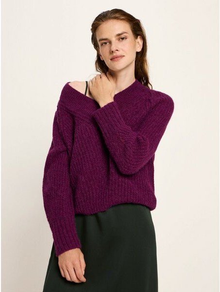 LANIUS Pullover mit V-Ausschnitt aus Bio-Alpakawolle