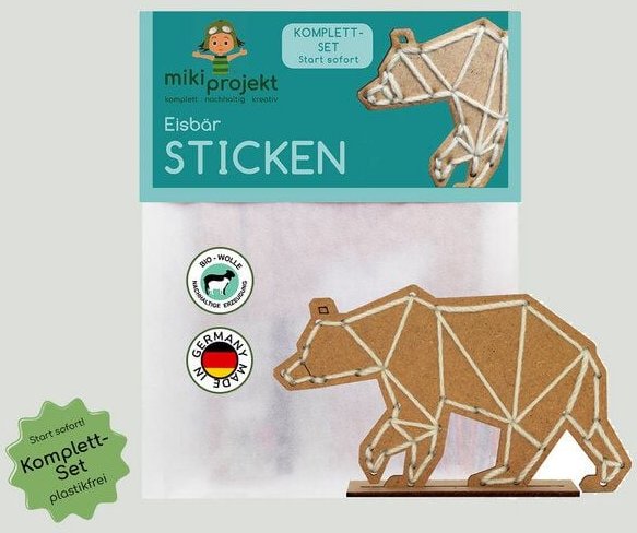 mikiprojekt Bastelset Eisbär sticken