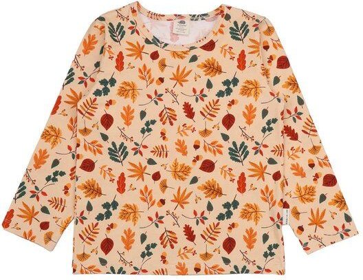 Kinder Langarmshirt GOTS-zertifiziert aus Bio-Baumwolle mit Herbstblätter-Muster – Walkiddy