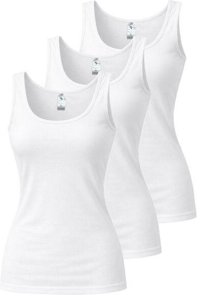 Haasis Bodywear Damen CLASSIC Achselhemd, 3er Pack, Bio Baumwolle