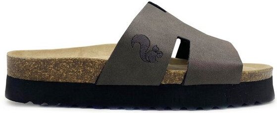 Vegane "thies ® Eco Bio Pool Platform" Sandale aus veganem Softvelour