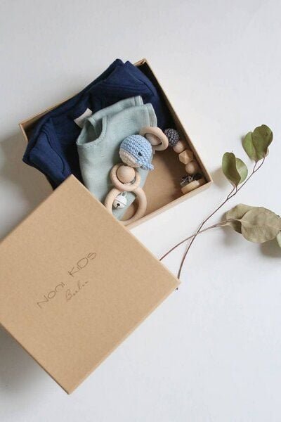 NoniKids Berlin NoniKids Geschenkebox * marine & aqua * I GOTS & Bio