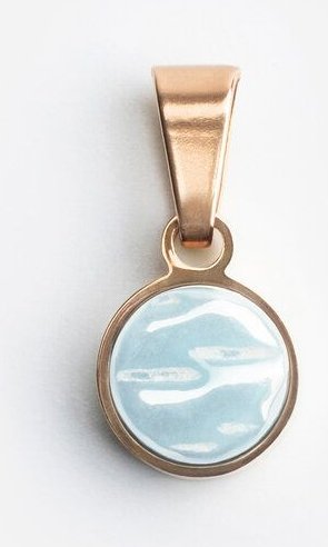 ALEXASCHA Kettenanhänger aus Glas | Mix & Match Charms | Roségold