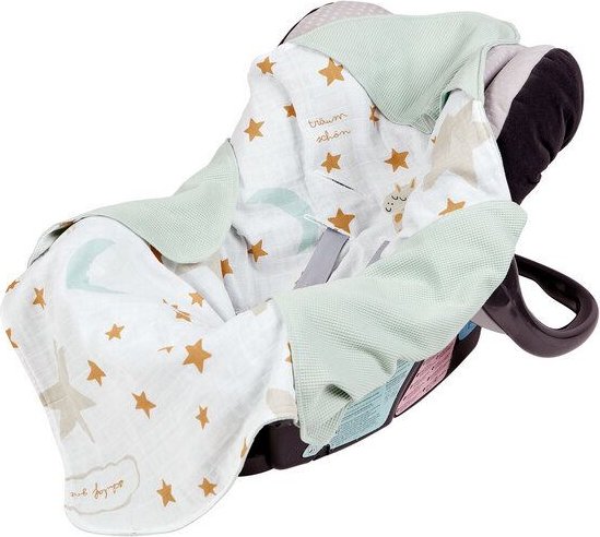 Mama Poppins Germany Einschlagdecke aus 100% Bio-Baumwolle 90x90 cm