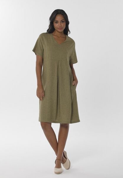 ORGANICATION Kleid aus LENZING ECOVERO Viskose und Leinen