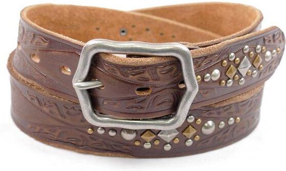 zweisser Damen Vintage Ledergürtel Thorvi