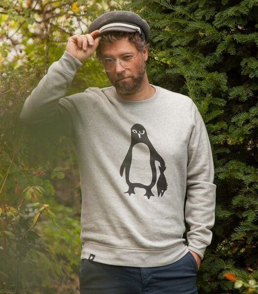 päfjes Pinguin Paul mit Fisch - Fair Wear Unisex Sweater