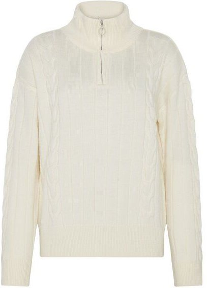 Thumbnail - KnowledgeCotton Apparel Halfzip Pullover mit hohem Kragen aus Merinowolle RWS