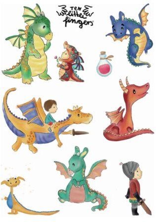 ten little fingers temporäre Farbtattoos - handgemalt