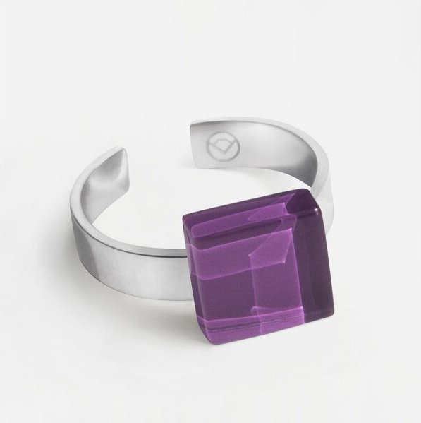 ALEXASCHA Geometrischer Ring aus Glas, mini | PUREFORM