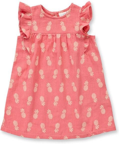 sense-organics Kinder Sommerkleid Muslin Bio Baumwolle Ananasdruck