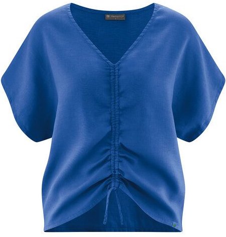 HempAge Geraffte Sommerbluse Hanf/Biobaumwolle