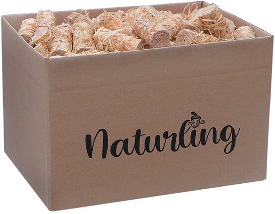 naturling Holzwolle Anzünder gewachst - Bio Grill- und Kaminanzünder