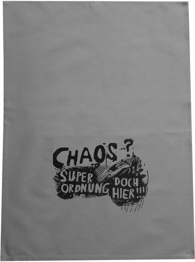 Cherry Bomb Geschirrtuch Bio Baumwolle, fair hergestellt, Chaos, mit Handsiebdruck