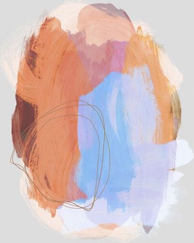 Photocircle Poster / Leinwandbild - Abstract Brush Strokes 38Z
