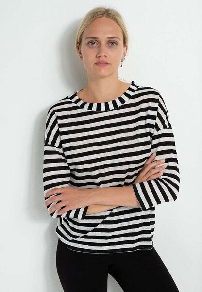 Alma & Lovis Leinenshirt im Regular-Fit aus Leinen | Leinen Ringel Shirt