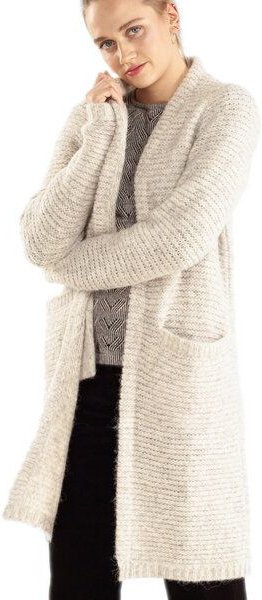 Thumbnail - Alma & Lovis lange Strickjacke aus Alpaka und Bio-Baumwolle