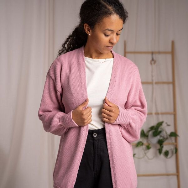 Vresh Clothing Vreda, Strick Cardigan aus Biobaumwolle