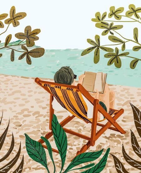 Photocircle Poster / Leinwandbild - Vacay Book Club