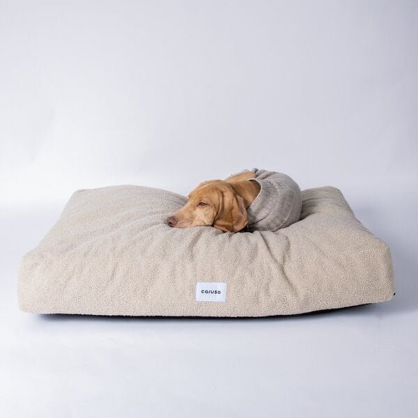 Caruso Conscious Pet Supply Hundebett - Teddy Beige - aus Upcycling- und Recyclingmaterial