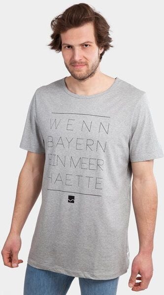 Degree Clothing Shirt Wenn Bayern ein Meer hätte grau meliert