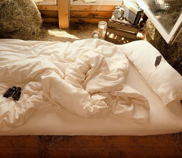 noca Alba, klimapositive Ökobettwäsche aus 100% Bio-Baumwollsatin, Natur