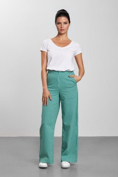 Feuervogl fv-FR:051 Wide Leg | High Waist | Cotton-Linen-Mix