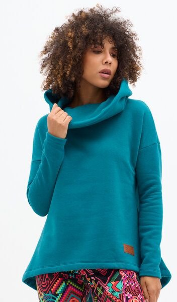 KOKOworld Hoodie Hug Me – Bio-Baumwolle – vielseitiger Pullover mit Kapuze & Rollkragen – warm, bequem & fair in der EU ...