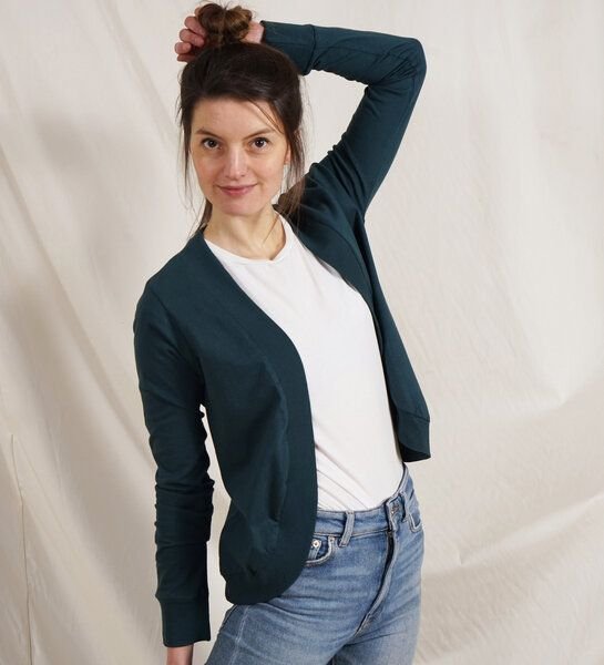 Lena Schokolade Jäckchen versch. Farben aus Bio-Baumwolle