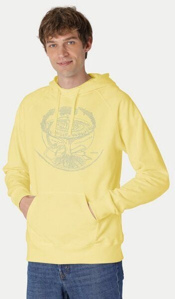 Peaces.bio - handbedruckte Biomode Bio-Herren-Kapuzensweater "Weltenesche"