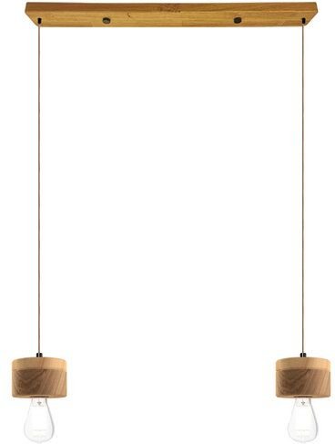 ALMUT von Wildheim 2er Pendelleuchte Eichenholz und Pastelltönen skandinavisches Design