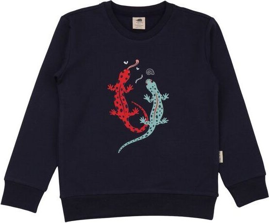 Kinder Sweatshirt aus Bio-Baumwolle in Dunkelblau, kuschelig weich, GOTS-zertifiziert, zeitloser Allrounder für Schule, ...