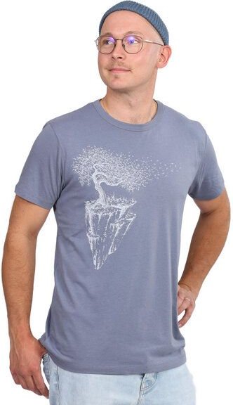 Life-Tree Fairwear Bambus Shirt Men Charcoal Grey Maple Island