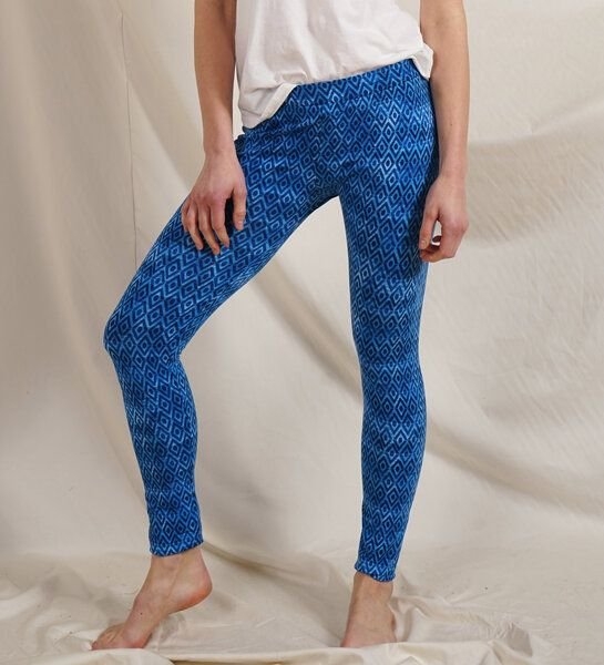 Lena Schokolade Leggings blue diamonds aus Bio-Jersey