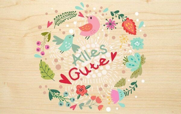 Biodora Alles Gute mit einer Holzkarte