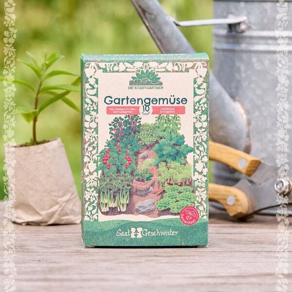 Die Stadtgärtner BIO-Saatgut-Set "Gartengemüse" I Tolles Geschenk für alle Gartenliebhaber, egal ob Frau oder Mann