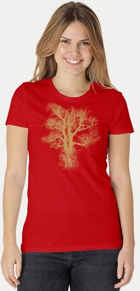 Peaces.bio - handbedruckte Biomode Damen Biobaumwoll T-Shirt Chestnut