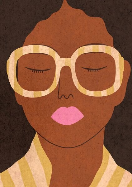 Photocircle Wandbild / Poster / Leinwand - Girl with glasses