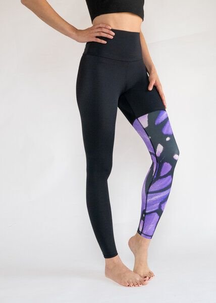 Arctic Flamingo Blickdichte Yoga Leggings, High Waist Damen Yoga Hose aus ECONYL® regeneriertem Nylon