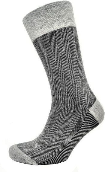 BLS Organic 2er Pack GOTS zertifiziert 98 % Bio-Baumwolle Zickzack-Muster Herren Socken