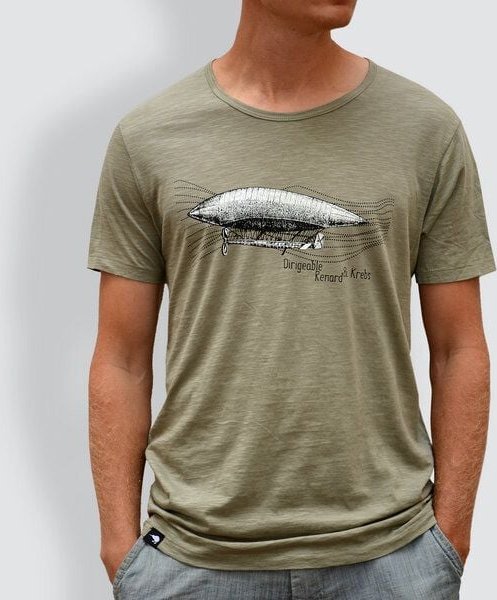 little kiwi Herren T-Shirt, "Dirigeable", Light Khaki