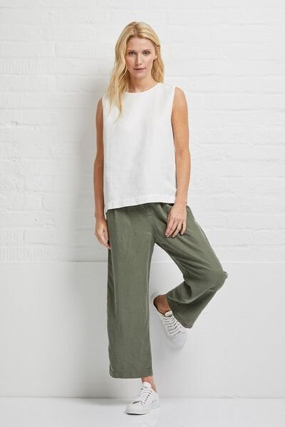 Wunderwerk Damen Bluse aus Lyocell (TENCEL) & Leinen "Linen TENCEL blouse top"