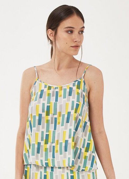 ORGANICATION Spaghettiträger-Top aus TENCEL Lyocell mit Allover-Print