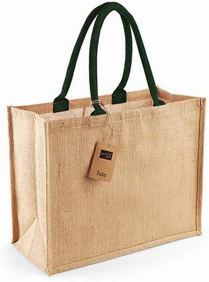 Westford Mill Jute Classic Shopper Tragetasche Schultertasche