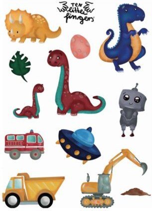 ten little fingers temporäre Farbtattoos - handgemalt