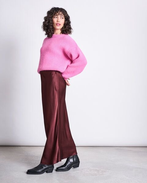 JAN N JUNE Veganer Seidener Maxi Rock SERIN