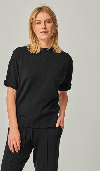 YOU LOOK PERFECT 100% Merino gestricktes T-Shirt "Elfie"